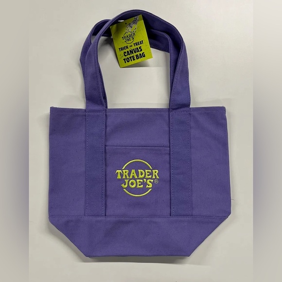 Trader Joe’s Handbags - Limited Edition Trader Joe's Purple Canvas Tote Bag